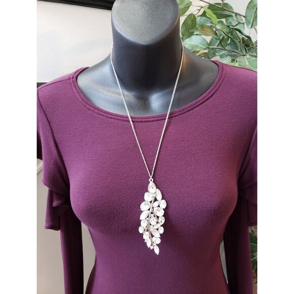 White House Black Market Shift Dress Womens XS Purple Rayon Cold Shoulder Sleeve - Picture 5 of 13